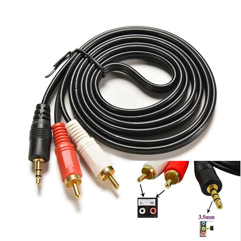 Cable Sonido Plug 3.5 Mm a 2 RCA Audio 3 Mts